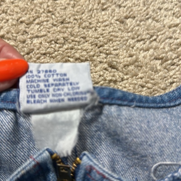 Vintage Samara Denim Dress Zip Front Heart Pocket 100% Cotton S/M - Picture 2 of 5